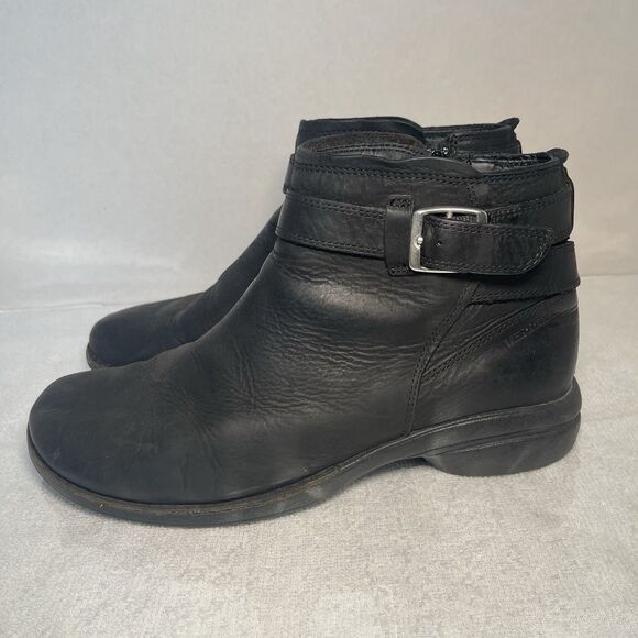 Merrell Andover Bluff Booties Waterproof Boots Leather Black Women 8.5 - Picture 3 of 10